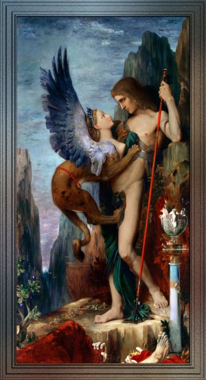 Oedipus And The Sphinx by Gustave Moreau
